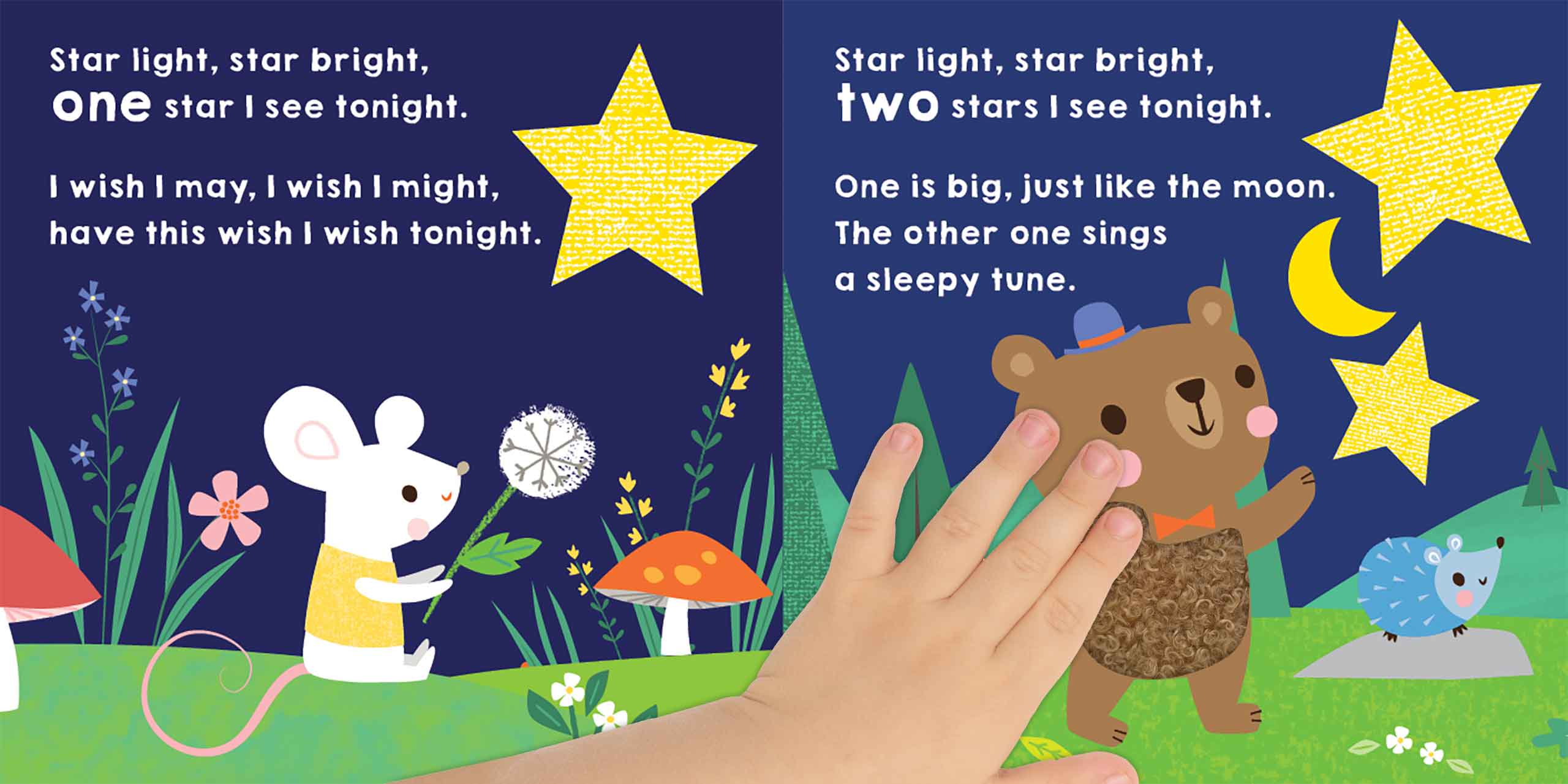 little hippo books starlight wishes touch and feel toddler book
