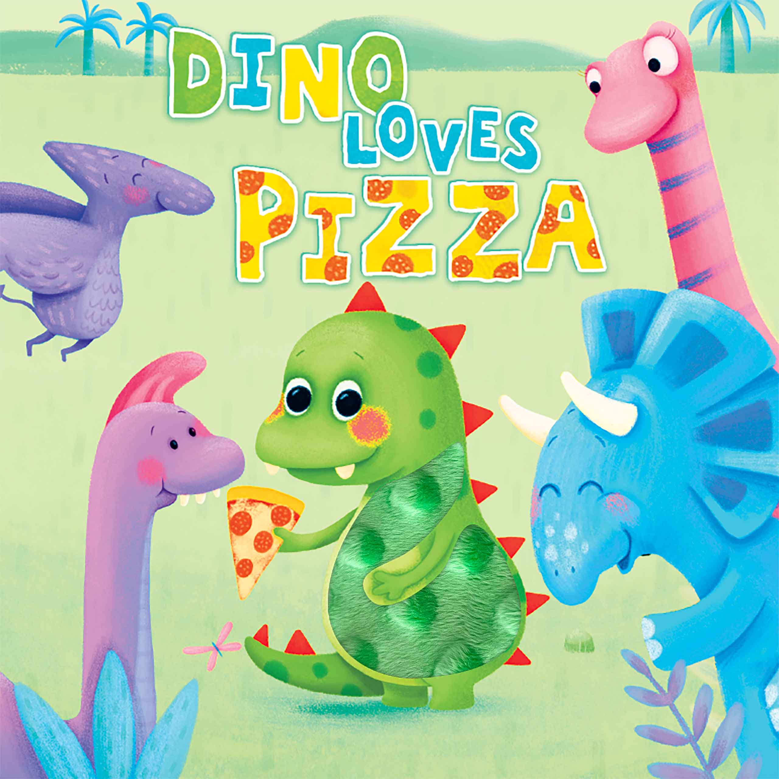 little hippo books dino loves pizza touch and feel storybook for toddlers