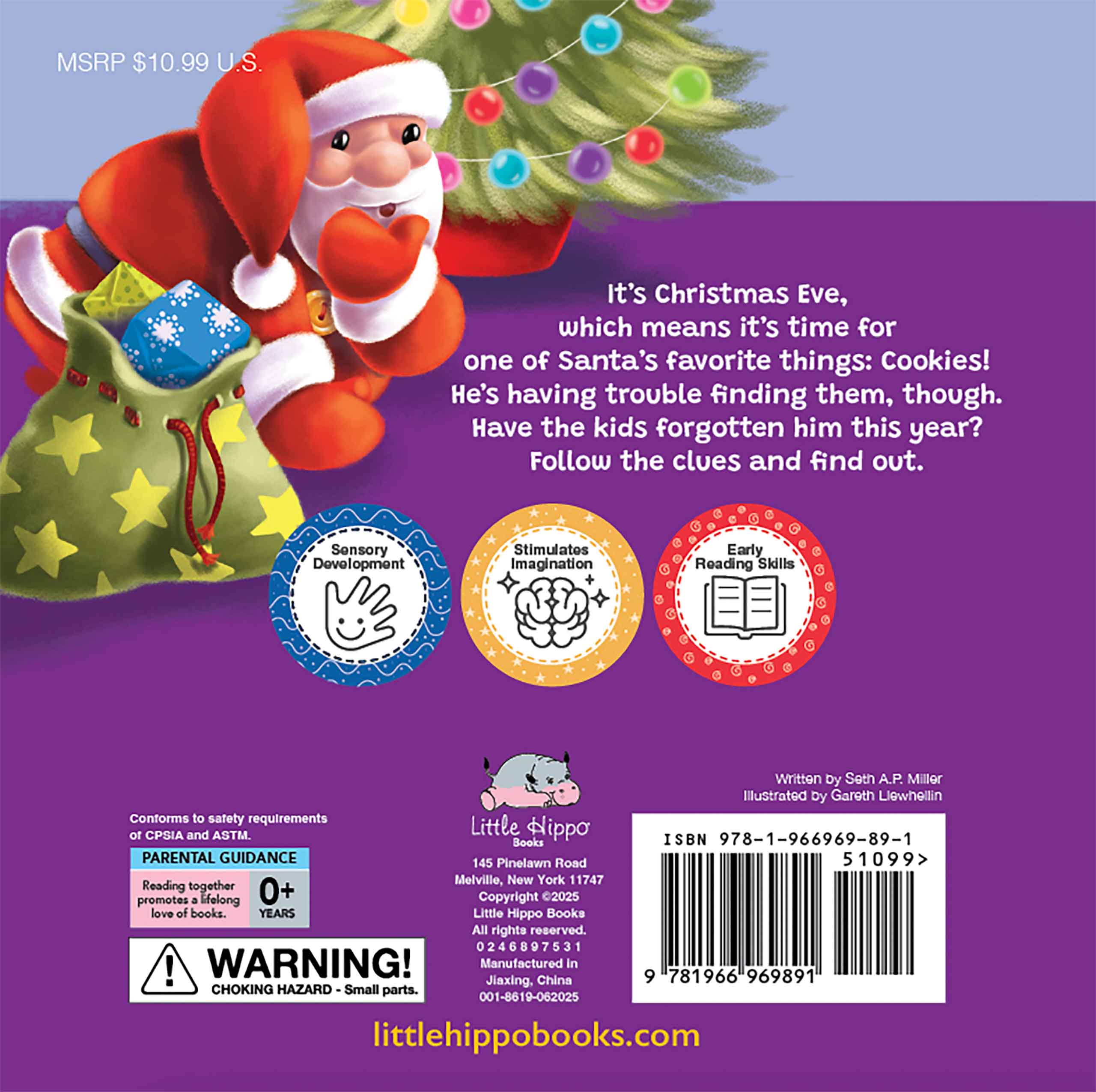 little hippo books santa clues Christmas touch and feel for toddlers