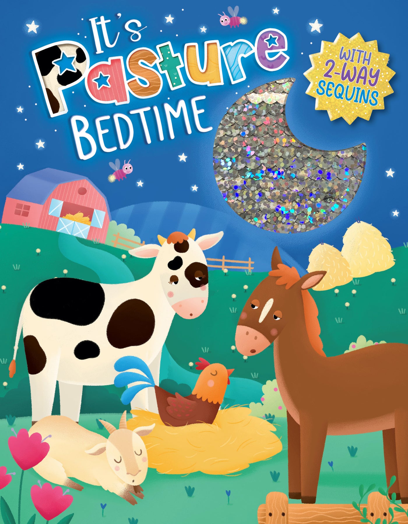 little hippo book s bedtime farm it's pasture bedtime sequin book
