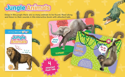 little hippo books touch and feel tails with sound jungle animals for toddlers
