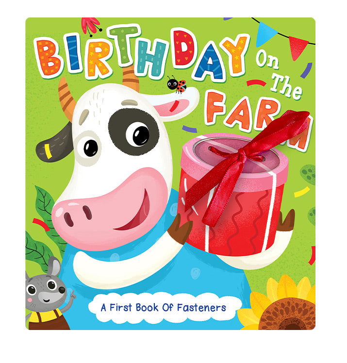 little hippo books fasteners touch and feel birthday farm animals
