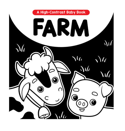 little hippo books high contrast black and white farm animals