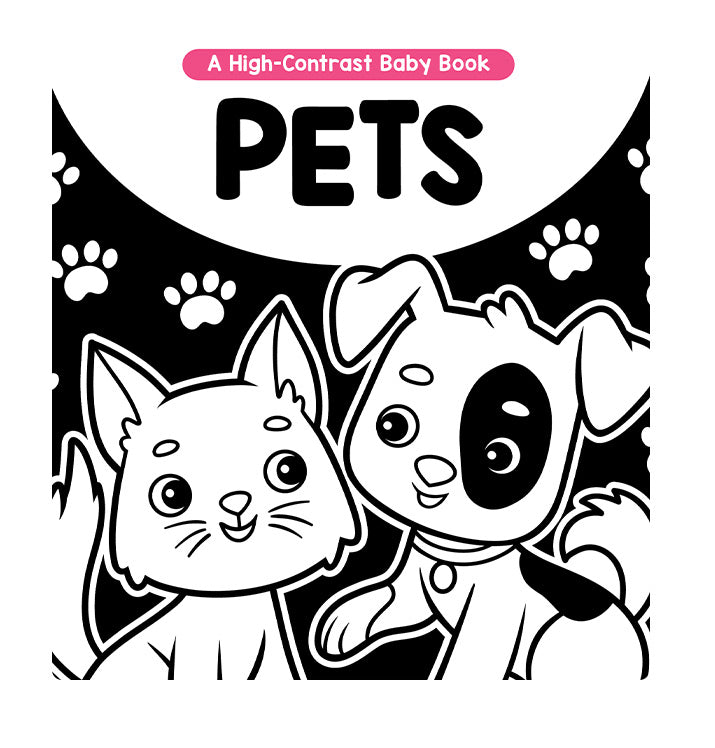 little hippo books high contrast black and white pets