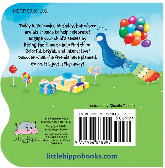 little hippo books lift the flap peacock jungle animals birthday