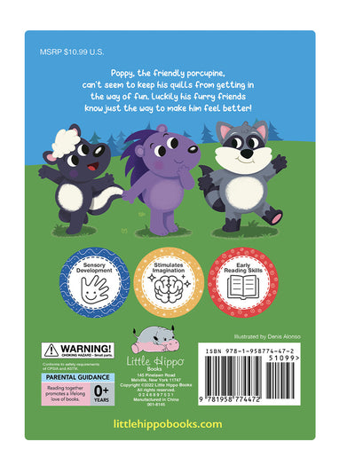 little hippo books porcupine touch and feel friendship