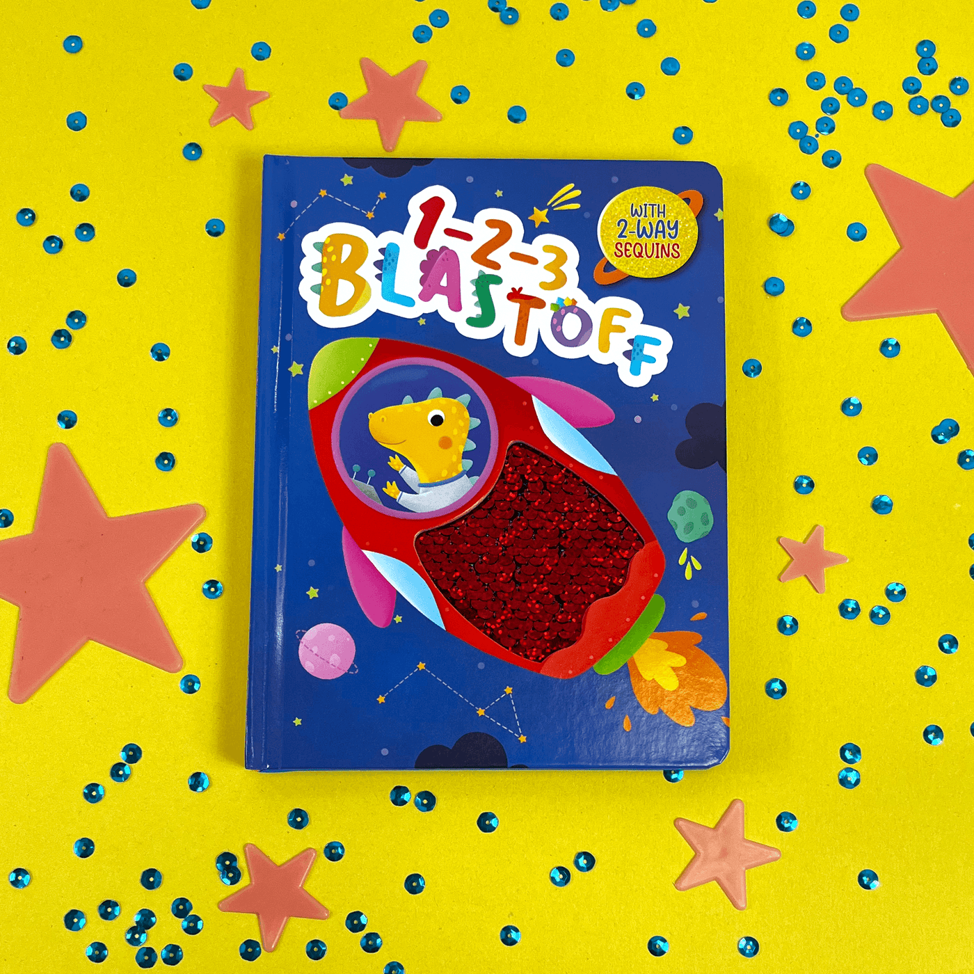 little hippo books with 2 way sequins blastoff into outer space