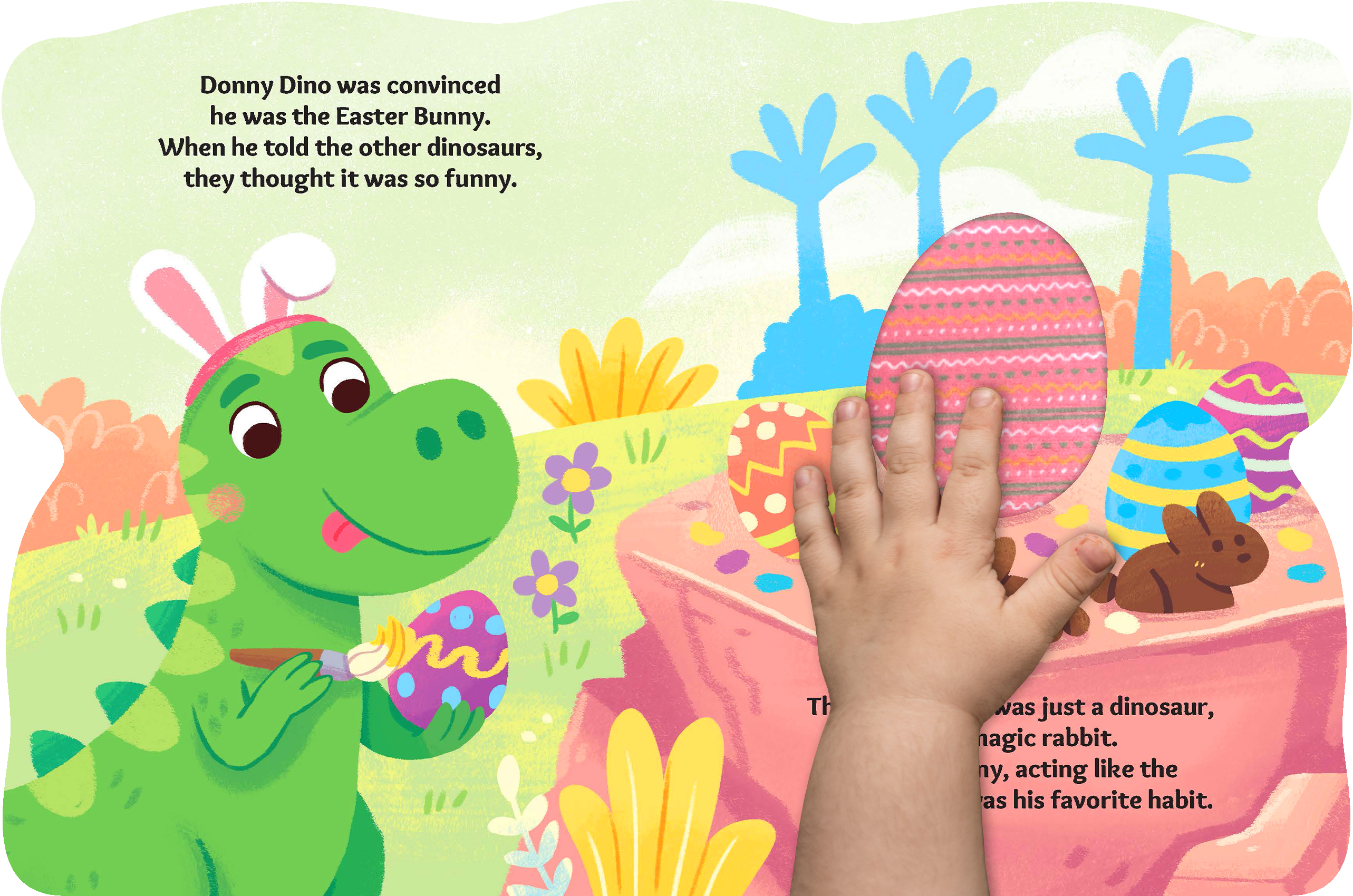 little hippo books shaped touch and feel easter dinosaur