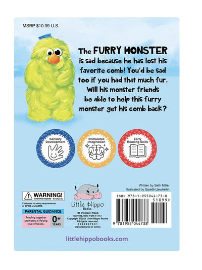 Little Hippo Books Touch and Feel Hair Monster Mystery for Toddlers