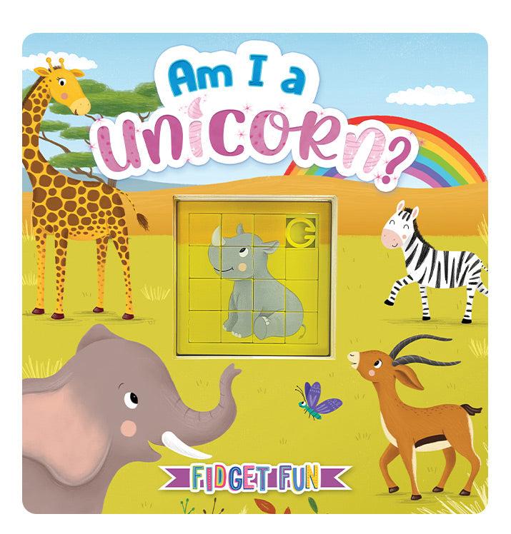 little hippo books am i a unicorn fidget fun puzzle slider
