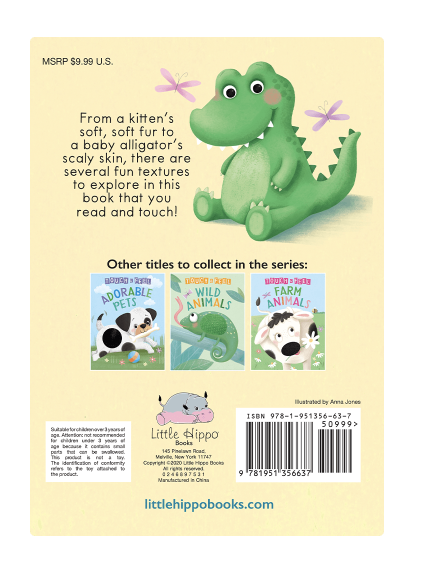 Little Hippo: Touch and Feel Baby Animals Board Book Children Tactile Learning