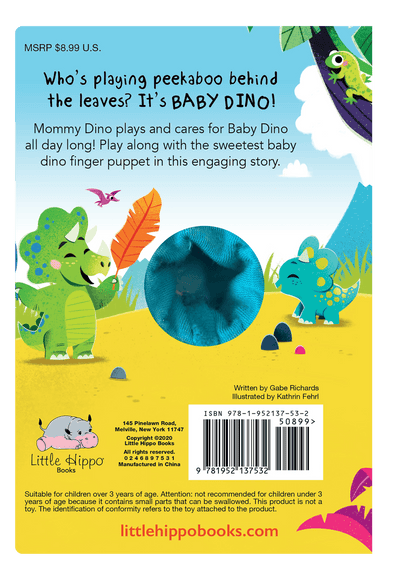 Little Hippo: Finger Puppet Baby Dino Dinosaur Family 