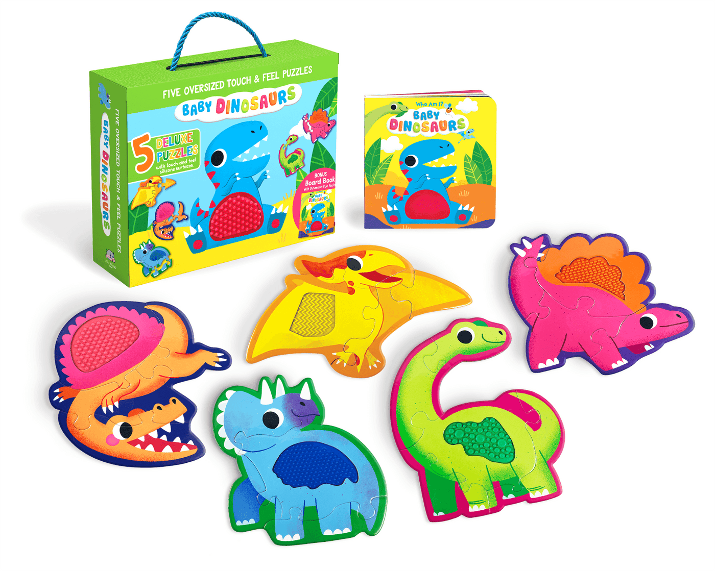 Little Hippo Books Puzzle and Book Set Baby Dinosaurs