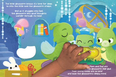 little hippo books bright light bedtime glowwworm for toddlers
