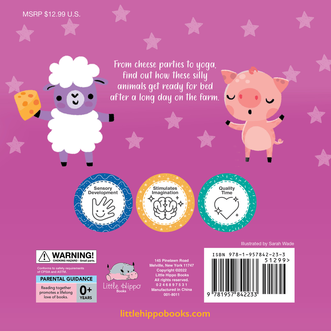 little hippo books fidget fun confetti gel pouch bedtime starry farm story