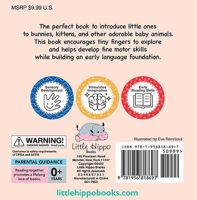 Brillint baby little hippo books touch and feel baby animals
