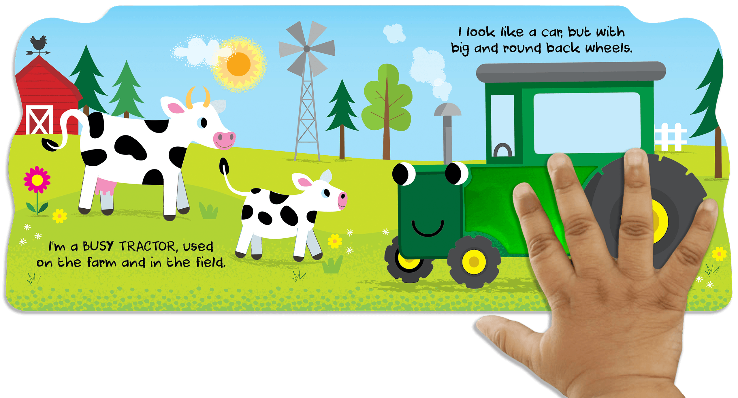 Little Hippo Books  Busy Tractor Touch and Feel