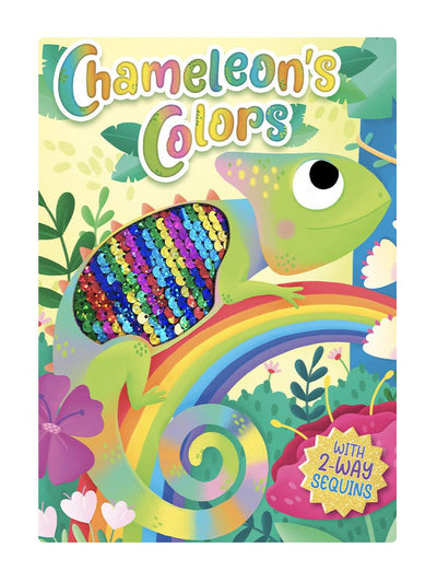little hippo books sequins chameleon's colors for toddlers