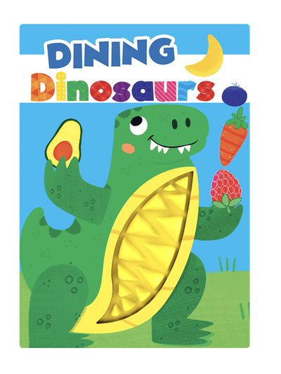 Little Hippo Books Dining Dinosaurs Silicone Touch and Feel Book