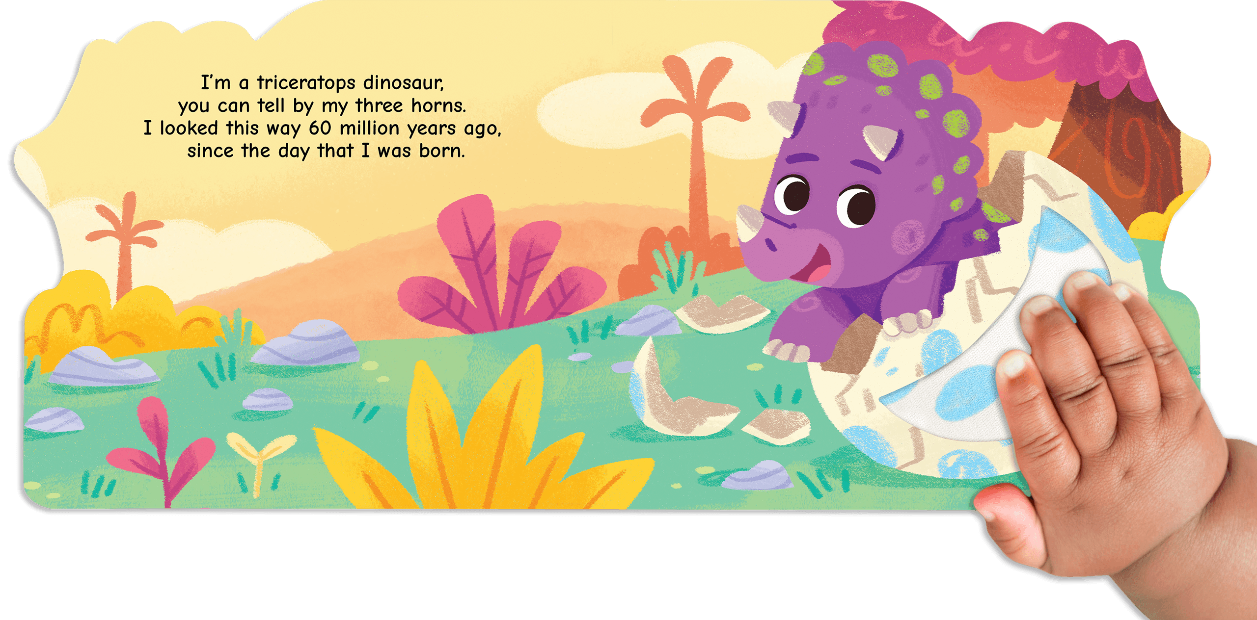 Little Hippo Books Dino Days with Triceratops Touch and Feel