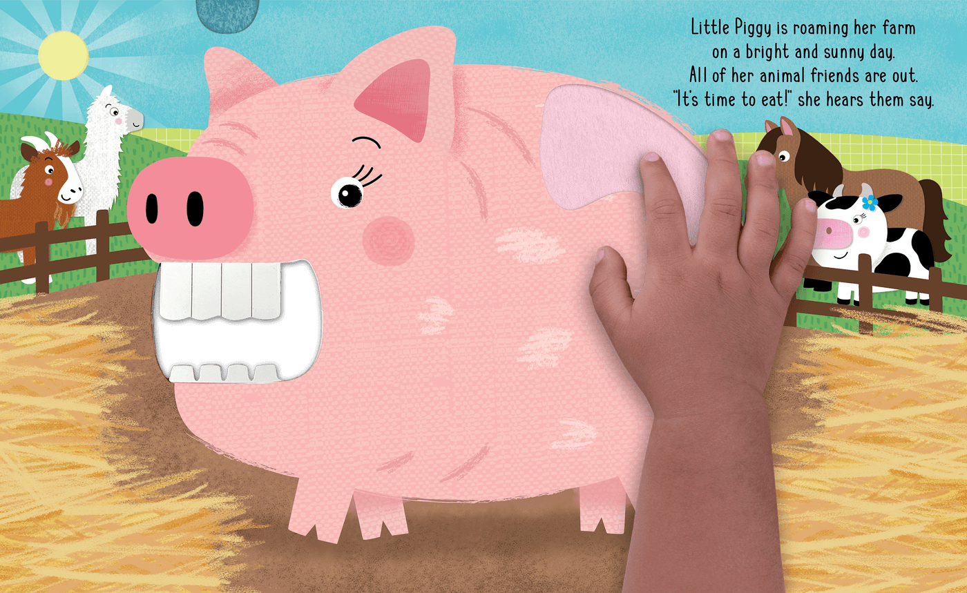 little hippo books pull tabs with touch and feel don't pig out piggies farm story about manners
