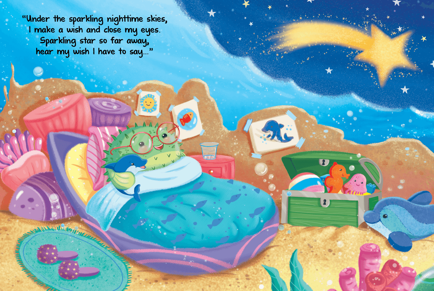 little hippo books fish upon a star bedtime padded board book