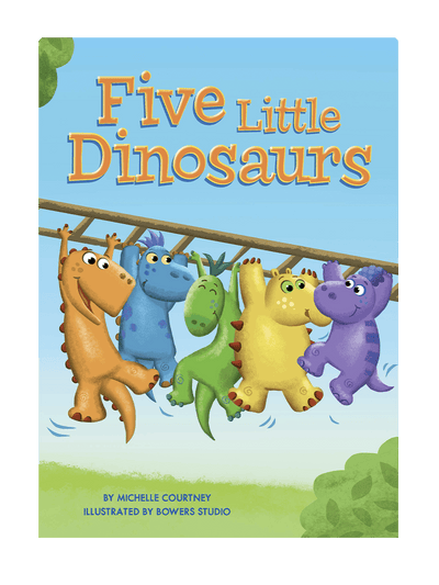 Five Little Dinosaurs Little Hippo Books Children's Chunky Padded Board Book Bedtime Story counting