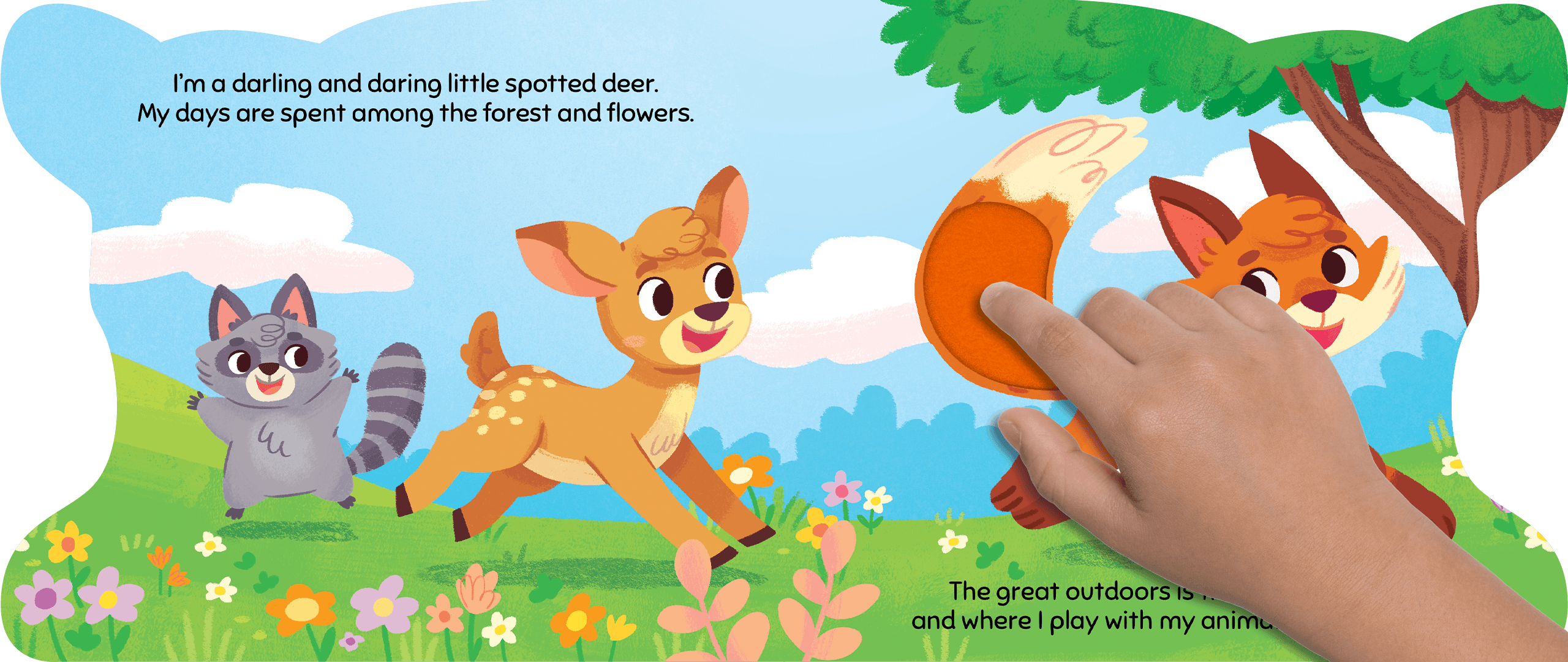 little hippo books touch and feel forest deer shaped storybook for toddlers