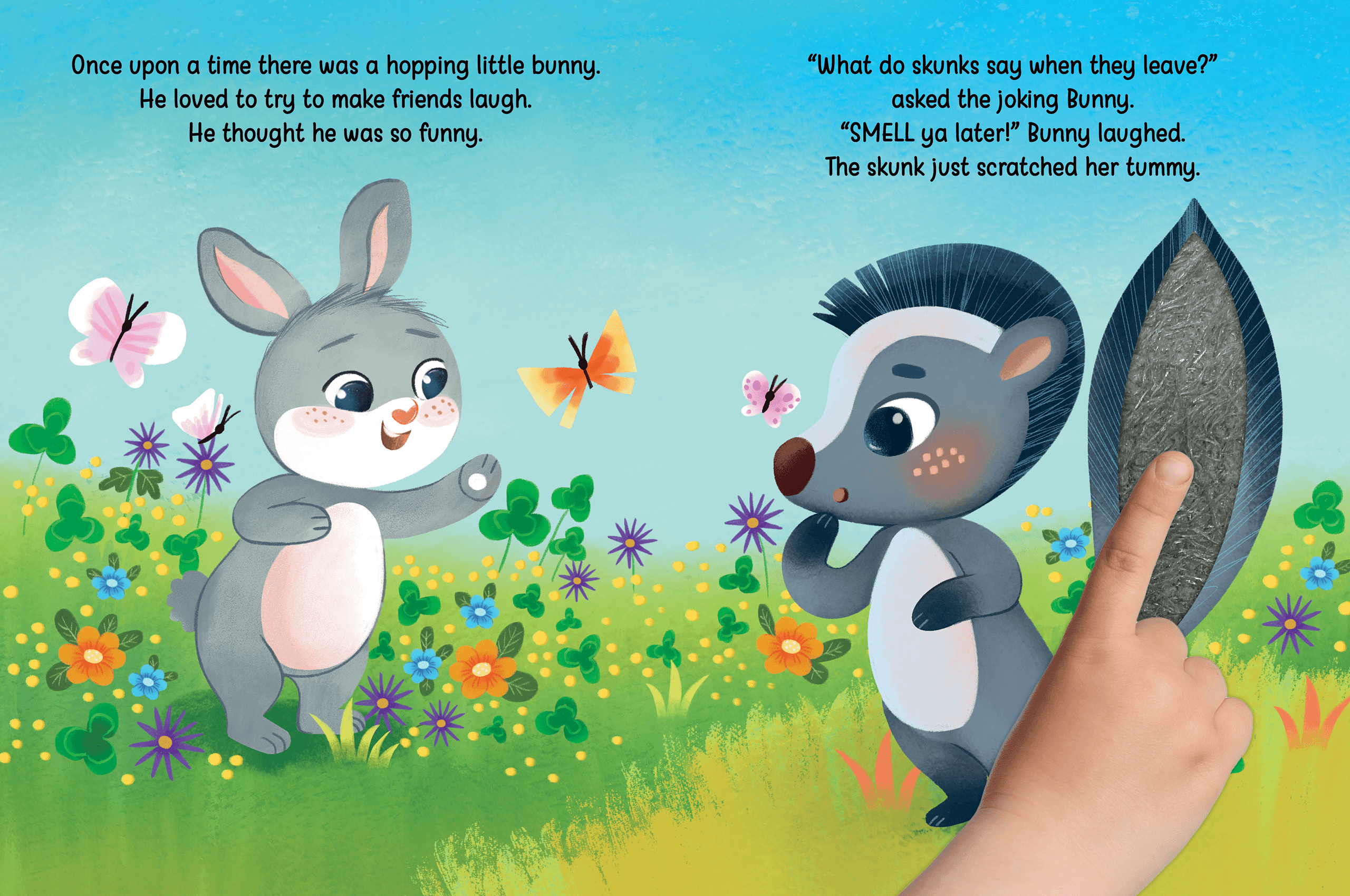 little hippo books touch and feel funny bunny joke easter forest storybook for toddlers