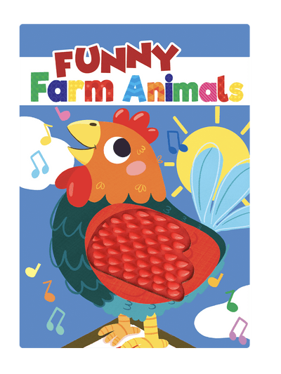 Little Hippo Books Funny Farm Animals Rooster, Chick, Pig, Horse, Sheep