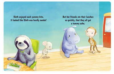Hurry Hurry Little Sloth Little Hippo Books Children's Padded Board Book Bedtime Story friendship