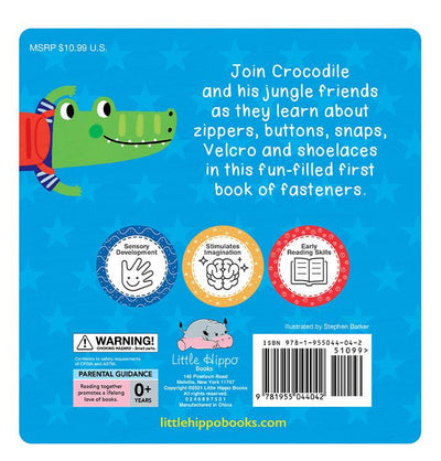 Little Hippo Books Book of Fasteners Jungle Dress Up
