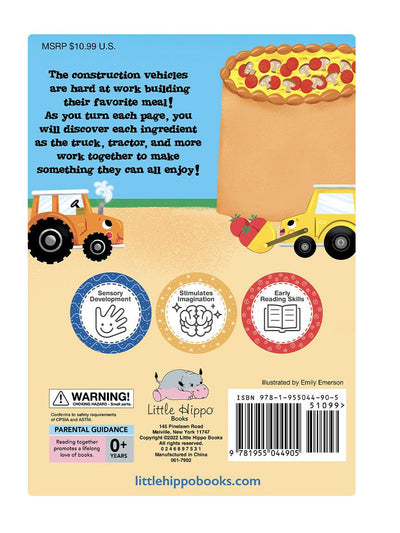 litttle hippo books touch and feel tower vehicle construction pizza tower