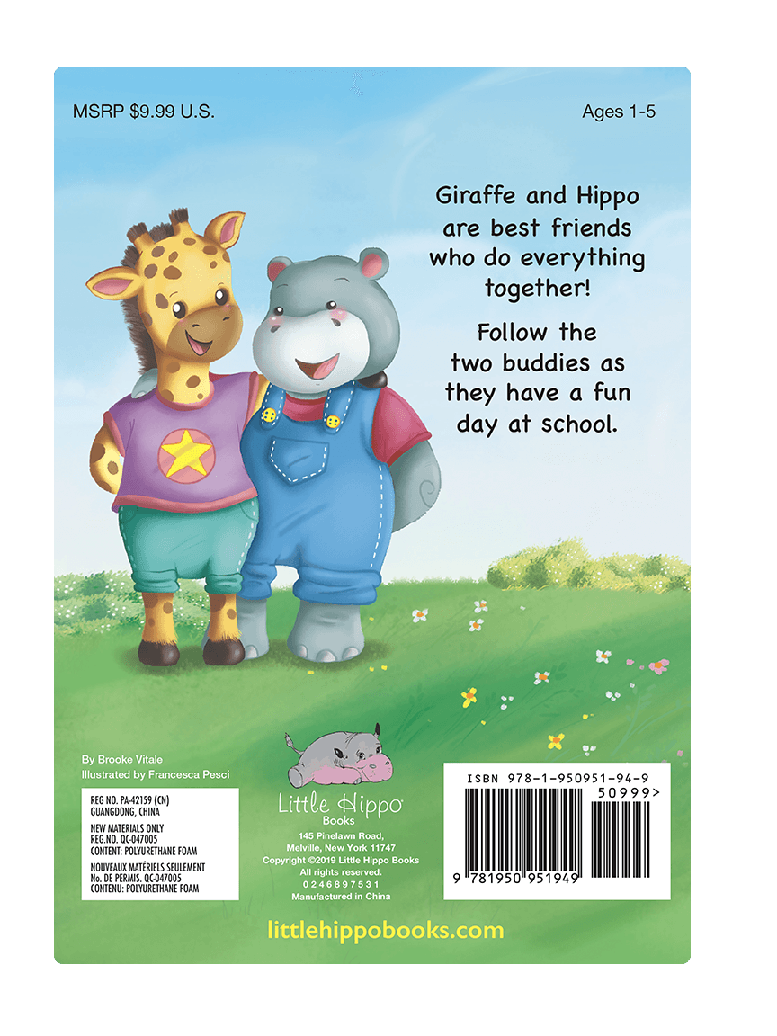 My Best Friend Little Hippo Books Children's Padded Board Book Bedtime Story friendship
