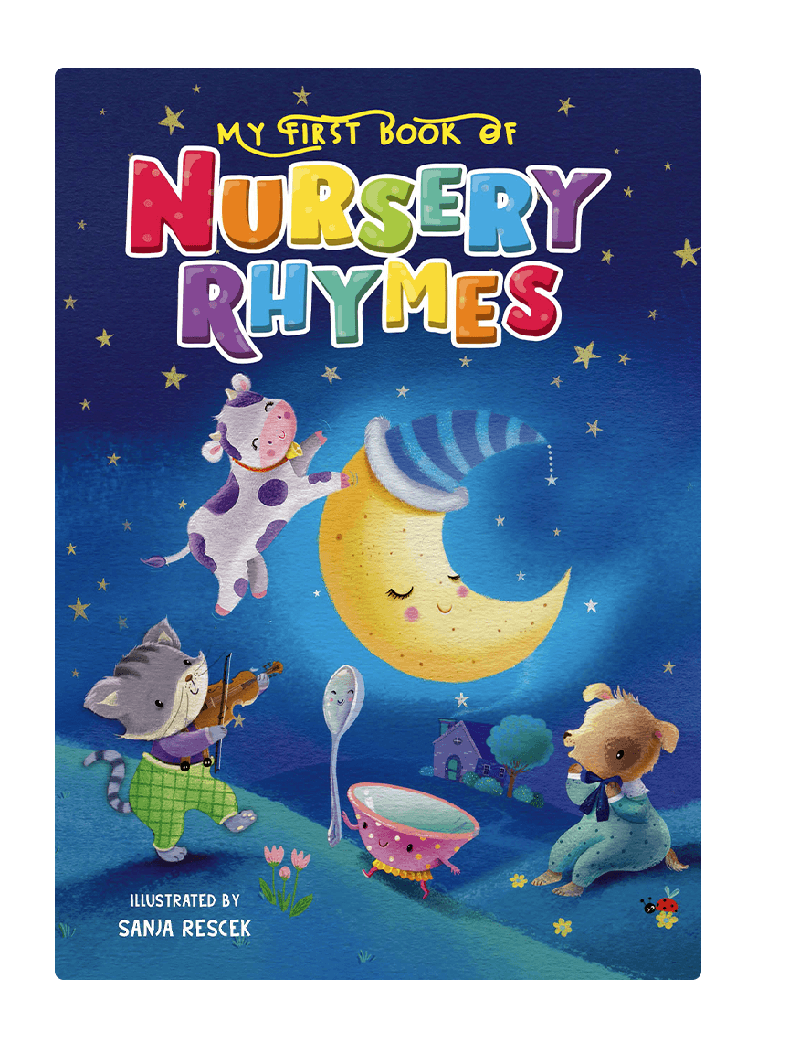 Little Hippo Books Children's Padded Board Book Bedtime Story classic nursery rhymes Twinkle, Twinkle Little Star Hey, Diddle, Diddle Hickory, Dickory Dock Mary Had a Little Lamb Humpty Dumpty Itsy Bitsy Spider Jack and Jill There Was an Old Woman This Little Piggy