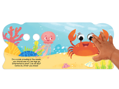 Little Hippo Books Ocean Days with Crab Touch and Feel
