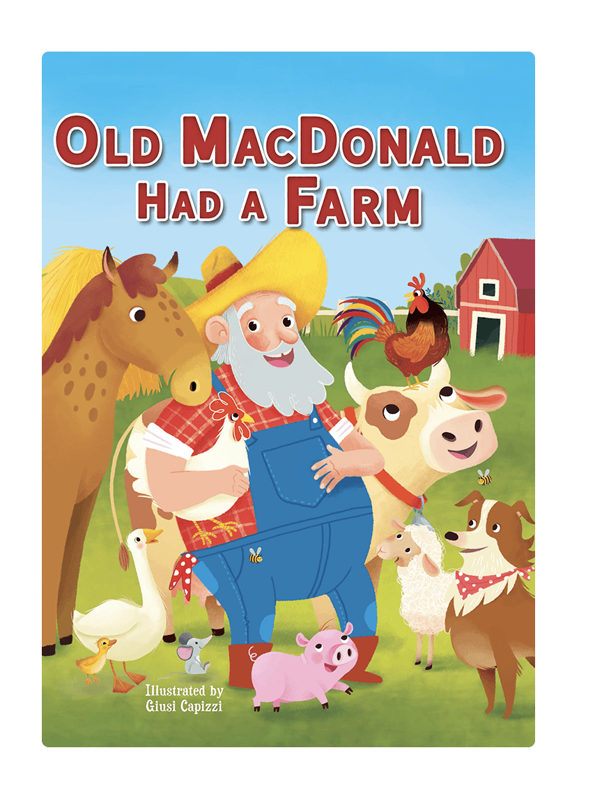 Old MacDonald had a farm Little Hippo Books Children's Padded Board Book Bedtime Story family animals sing-along