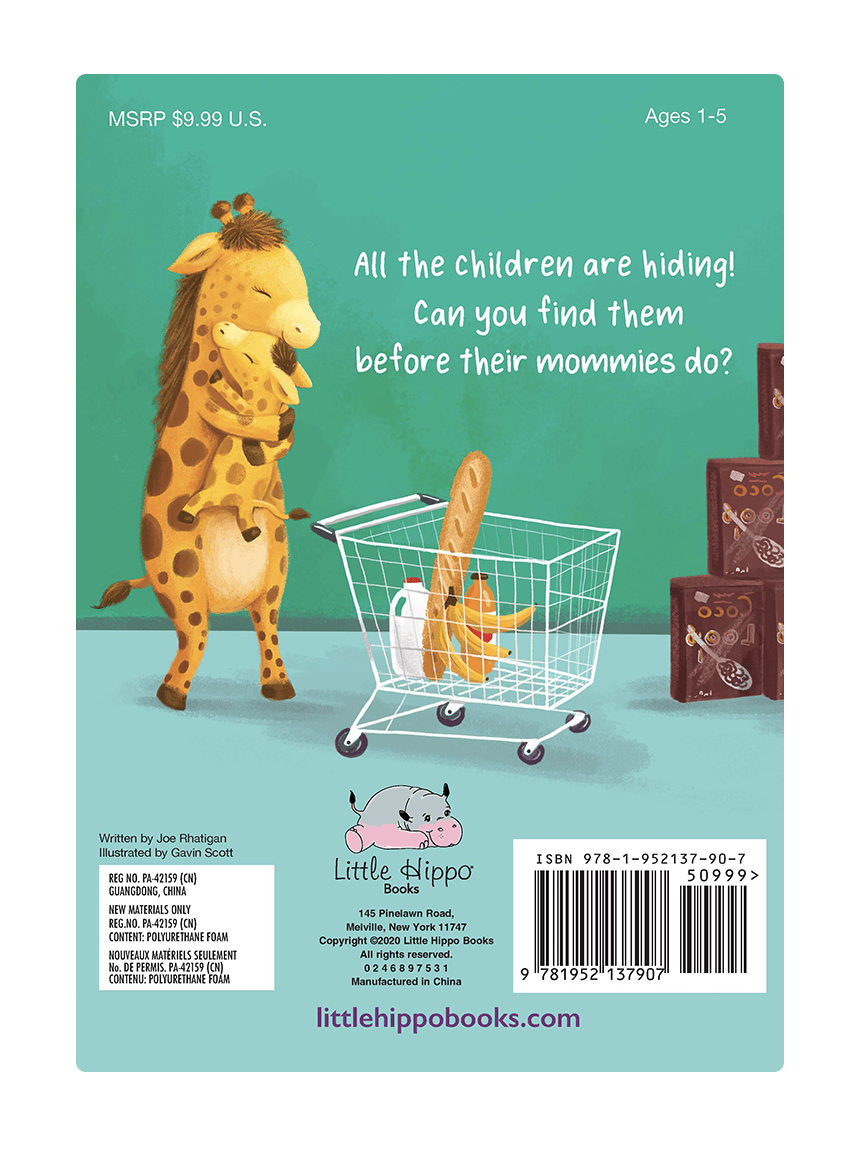Little Hippo Books Children's Padded Board Book Bedtime Story Peekaboo I Love You hiding game classic