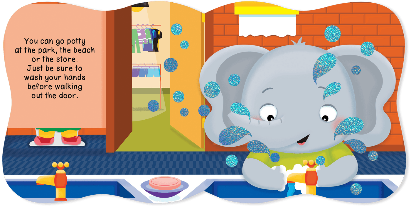 Little Hippo Books Big Kid Potty Star Touch and Feel