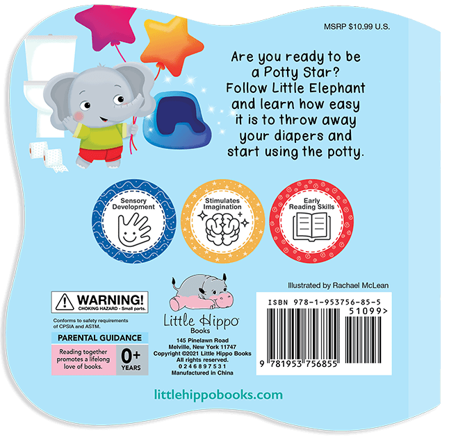 Little Hippo Books Big Kid Potty Star Touch and Feel