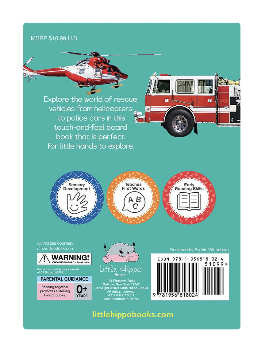 Little Hippo Books Touch and Feel Rescue Vehicles for Toddlers