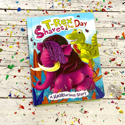 Little Hippo Books T-Rex Shaves the Day Touch and Feel Book for Toddlers