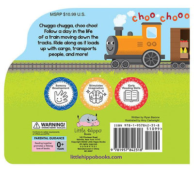 little hippo books touch and feel terrific train shaped storybook for toddlers