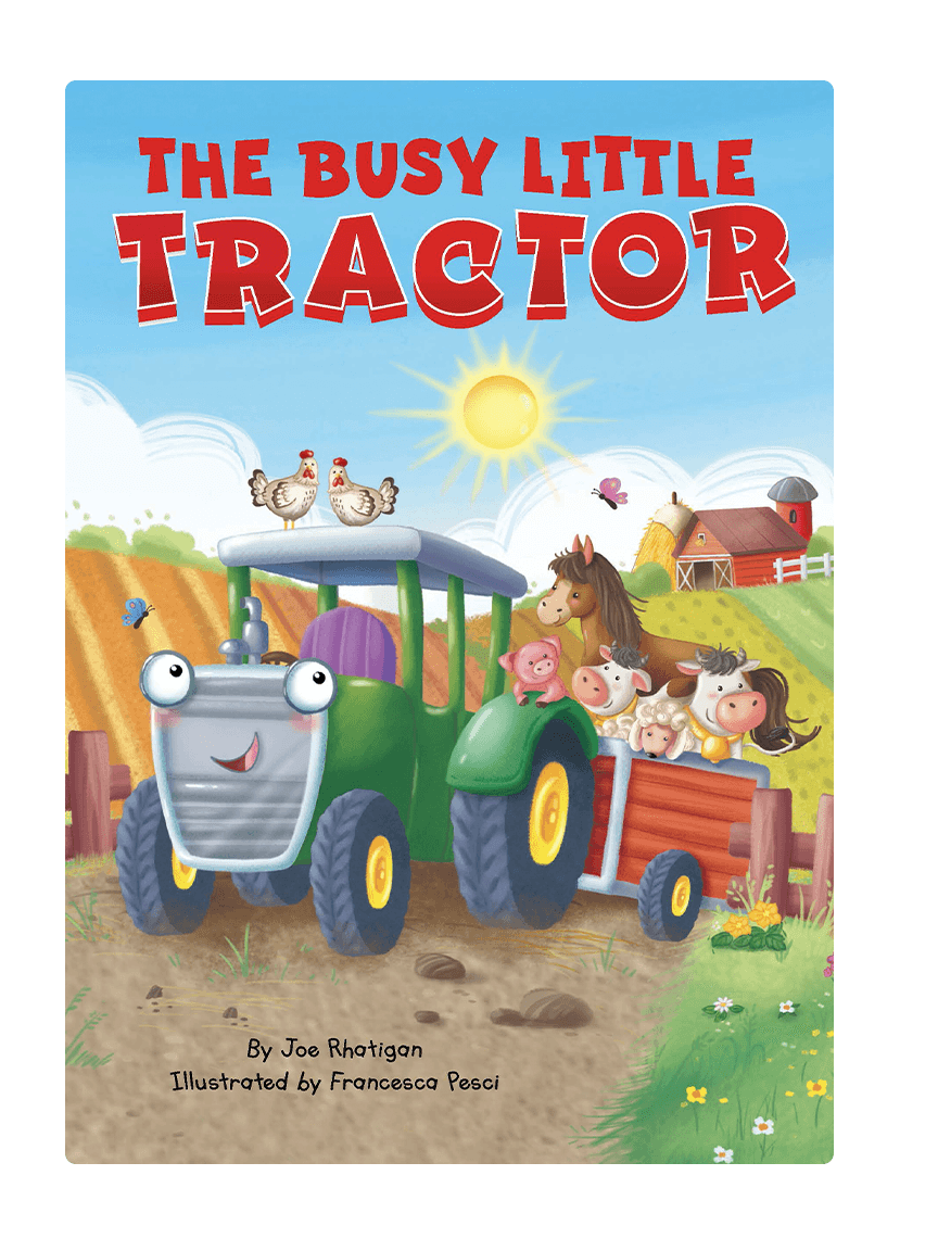 Little Hippo Books Children's Padded Board Book Bedtime Story busy little tractor farm animals barn