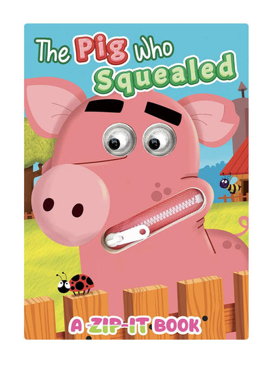 little hippo books pig who squealed zipper and googly eyes book for kids