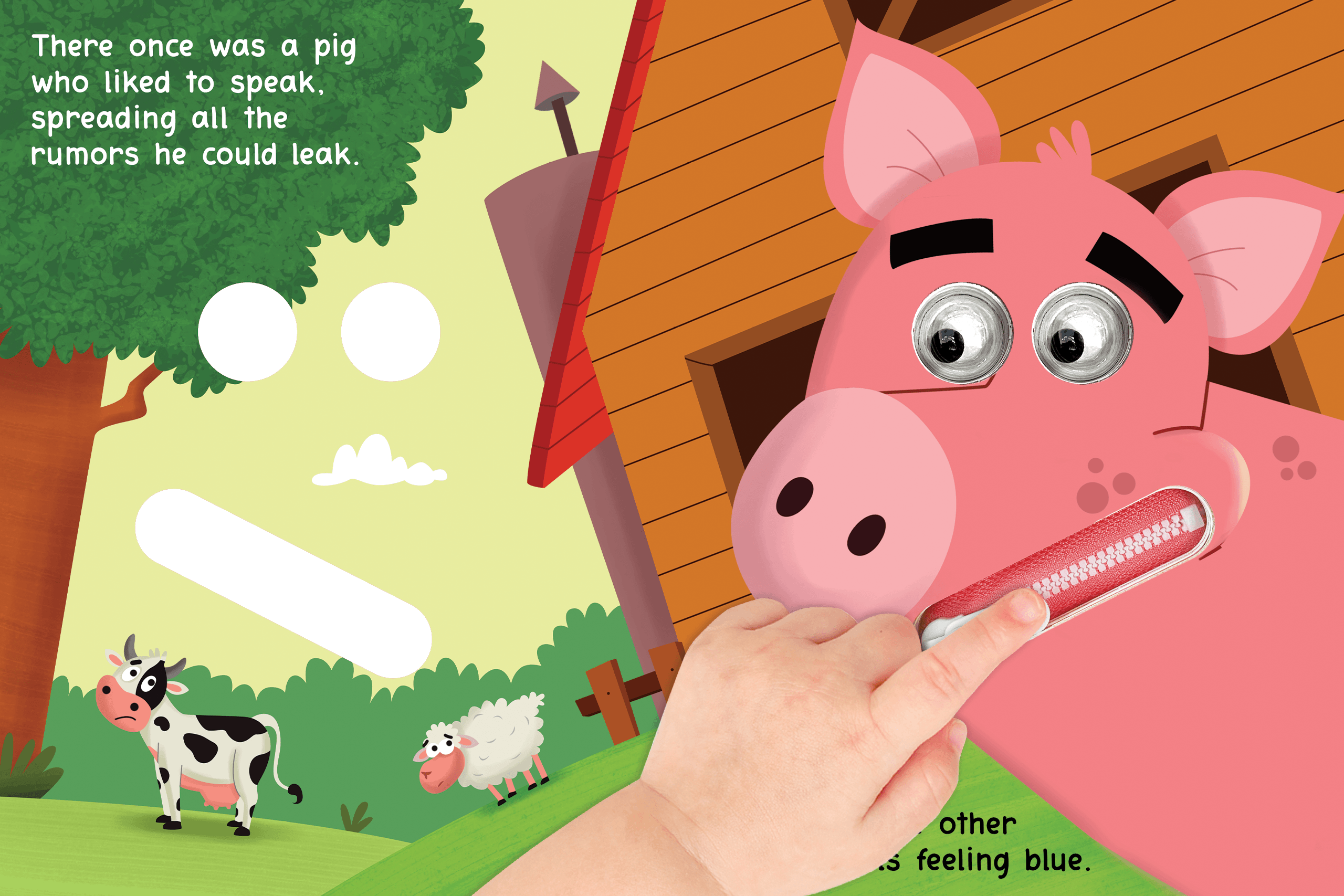 little hippo books pig who squealed zipper and googly eyes book for kids