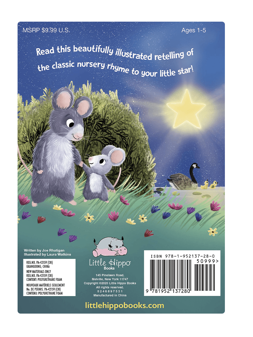 Twinkle Twinkle Little Star Little Hippo Books Children's Padded Board Book bedtime classic family rabbit