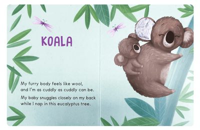 Little Hippo: Touch and Feel Wild Animals Board Book Children Tactile Learning Koalas