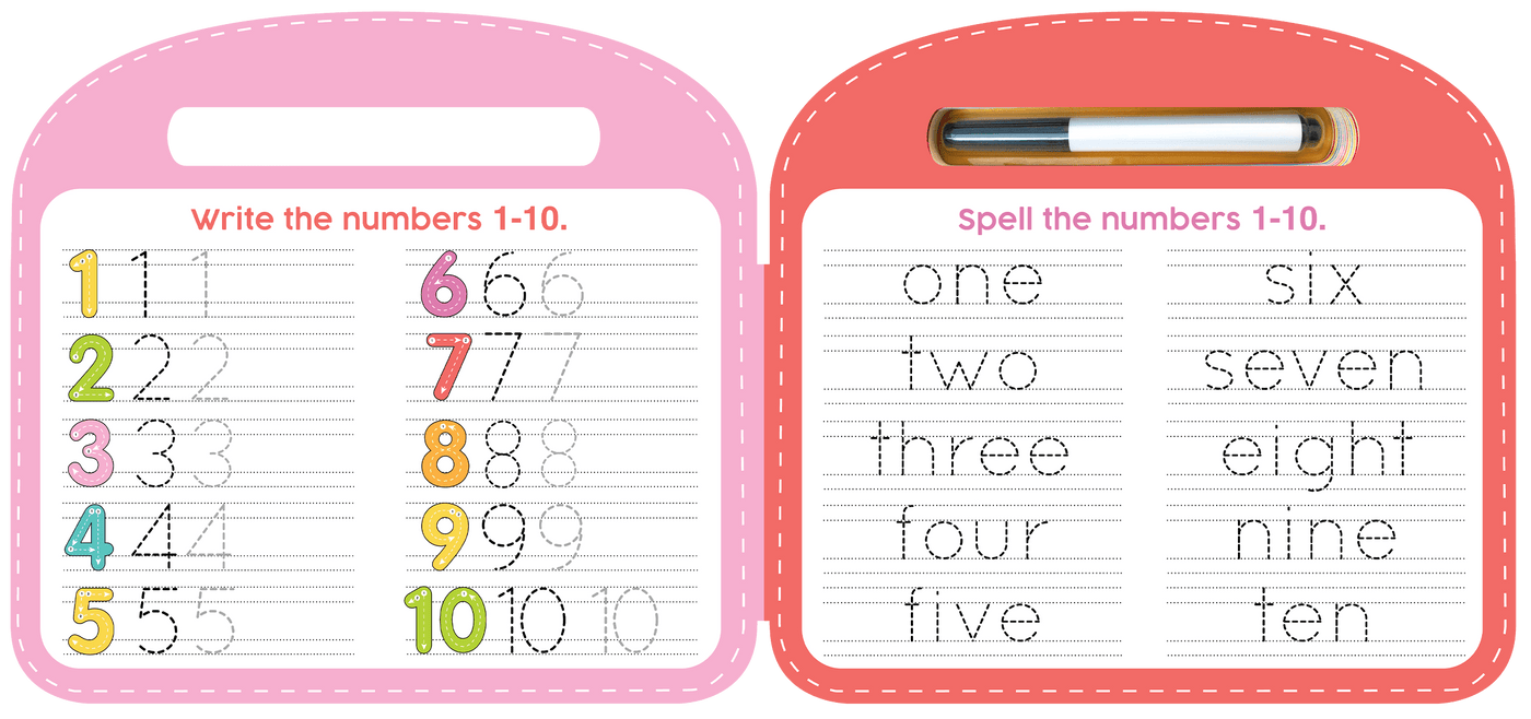 Little Hippo Books Wipe Clean Number Learning 123