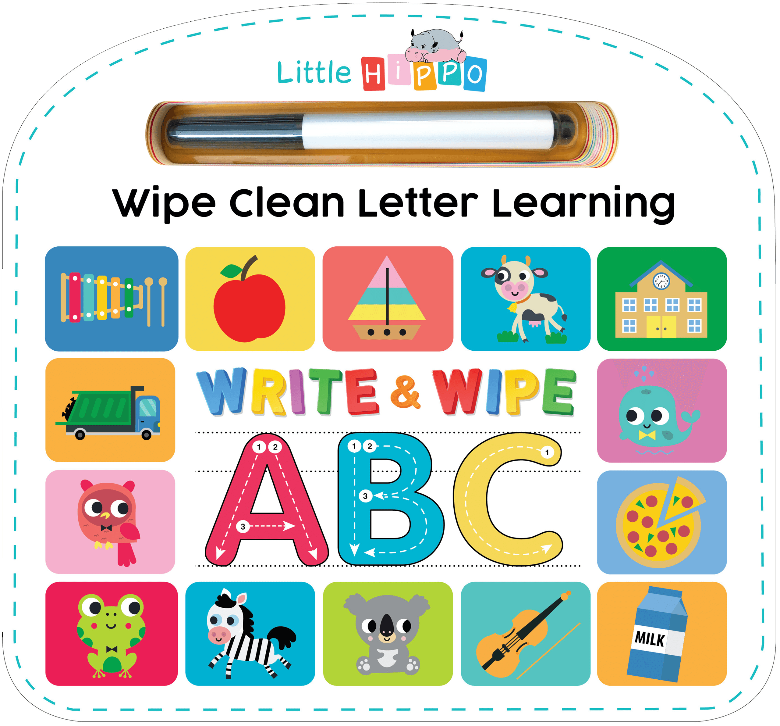 Little Hippo Books Wipe Clean Letter Learning ABC